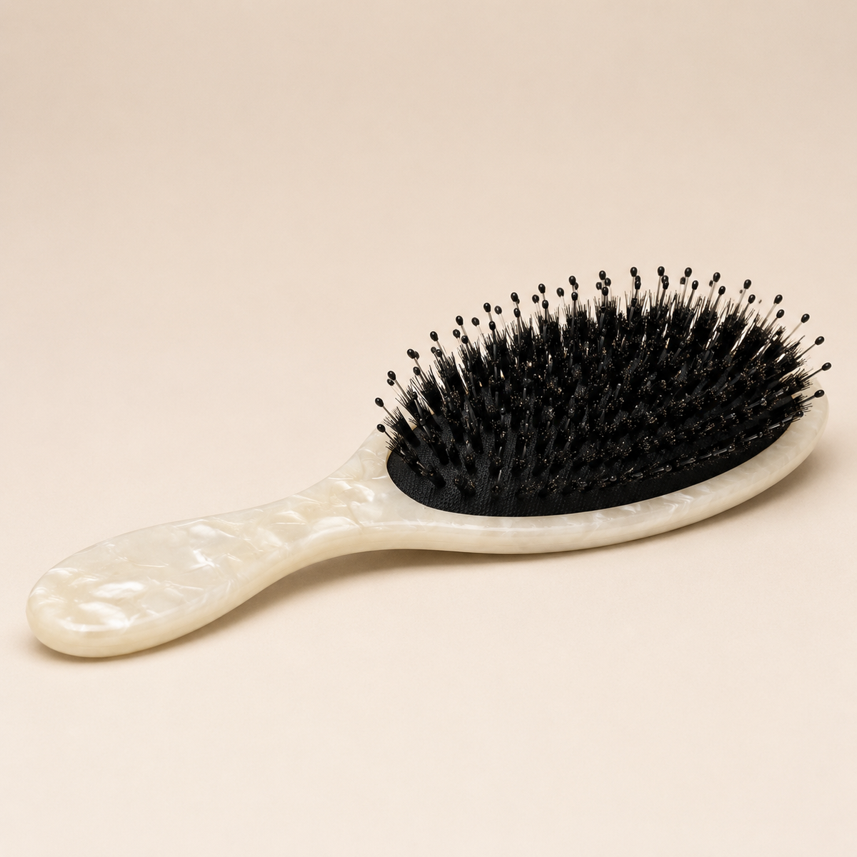 Pearlescent Acetate Boar Bristle Cushion Hair Brush
