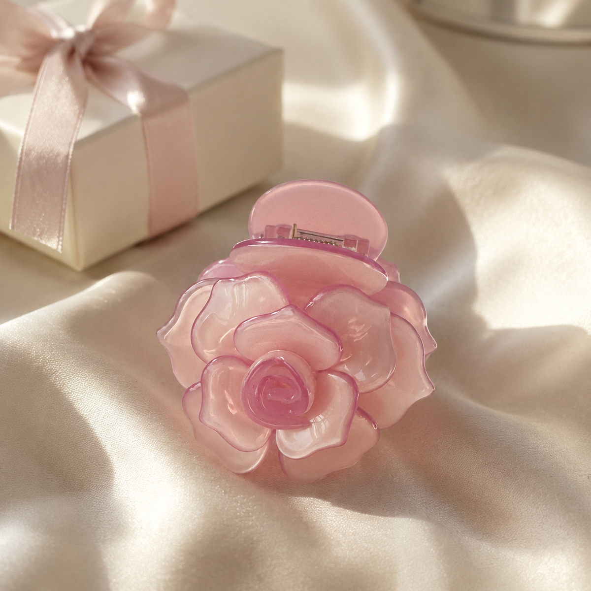 Blush Lilac Acetate Floral Hair Claw Clip
