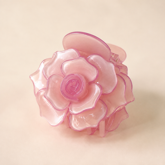 Blush Lilac Acetate Floral Hair Claw Clip
