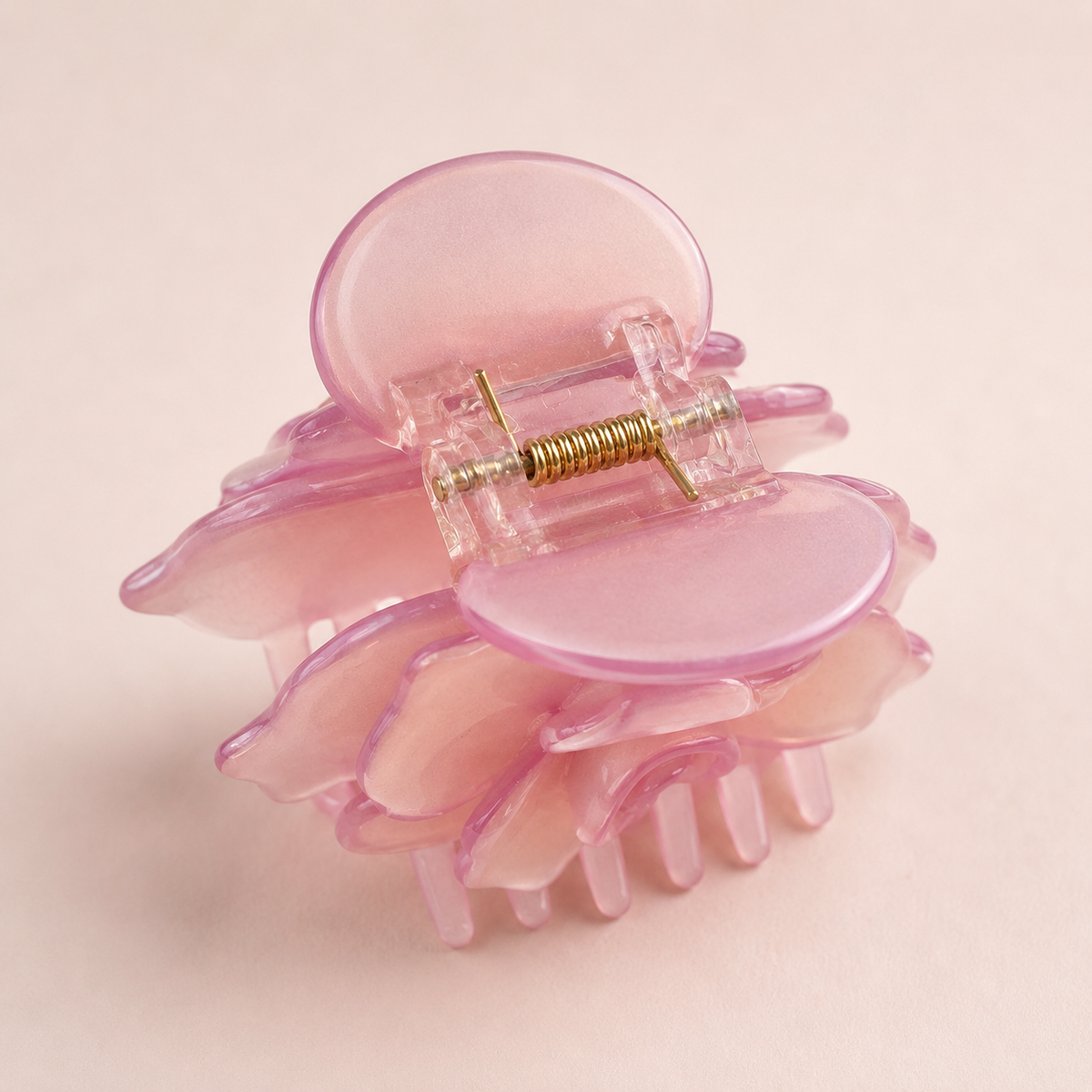 Blush Lilac Acetate Floral Hair Claw Clip